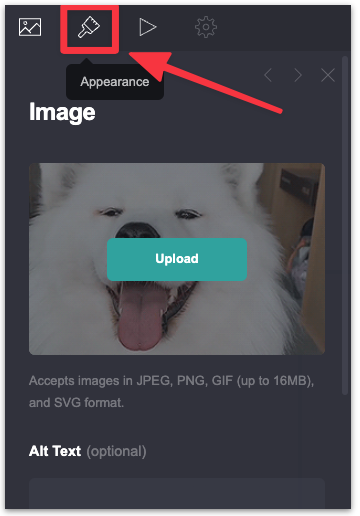 Customize the Gif in appearance