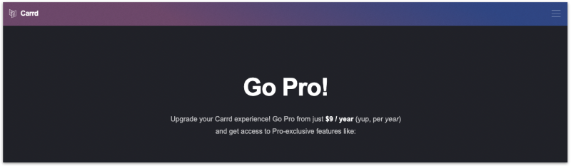 How to choose Carrd pro plan