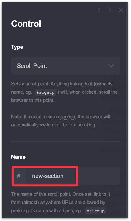 Rename the scroll point