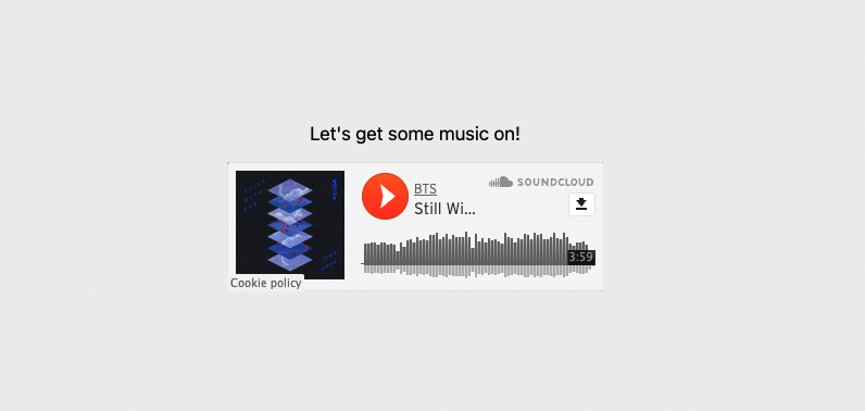 The Soundcloud music player