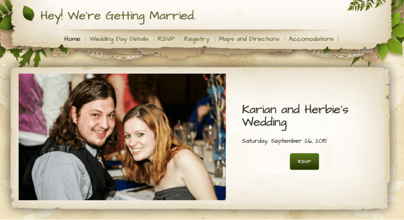 Karian and Herbie's wedding site