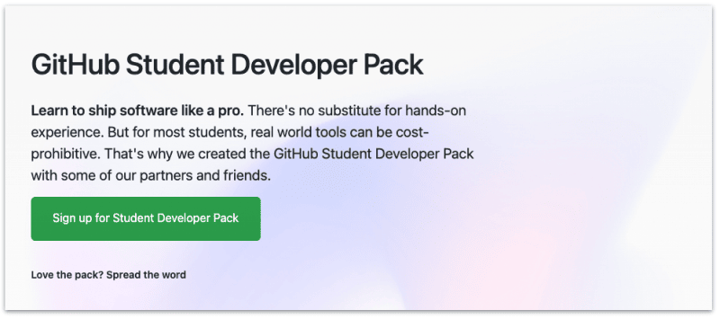 Github Student developer pack