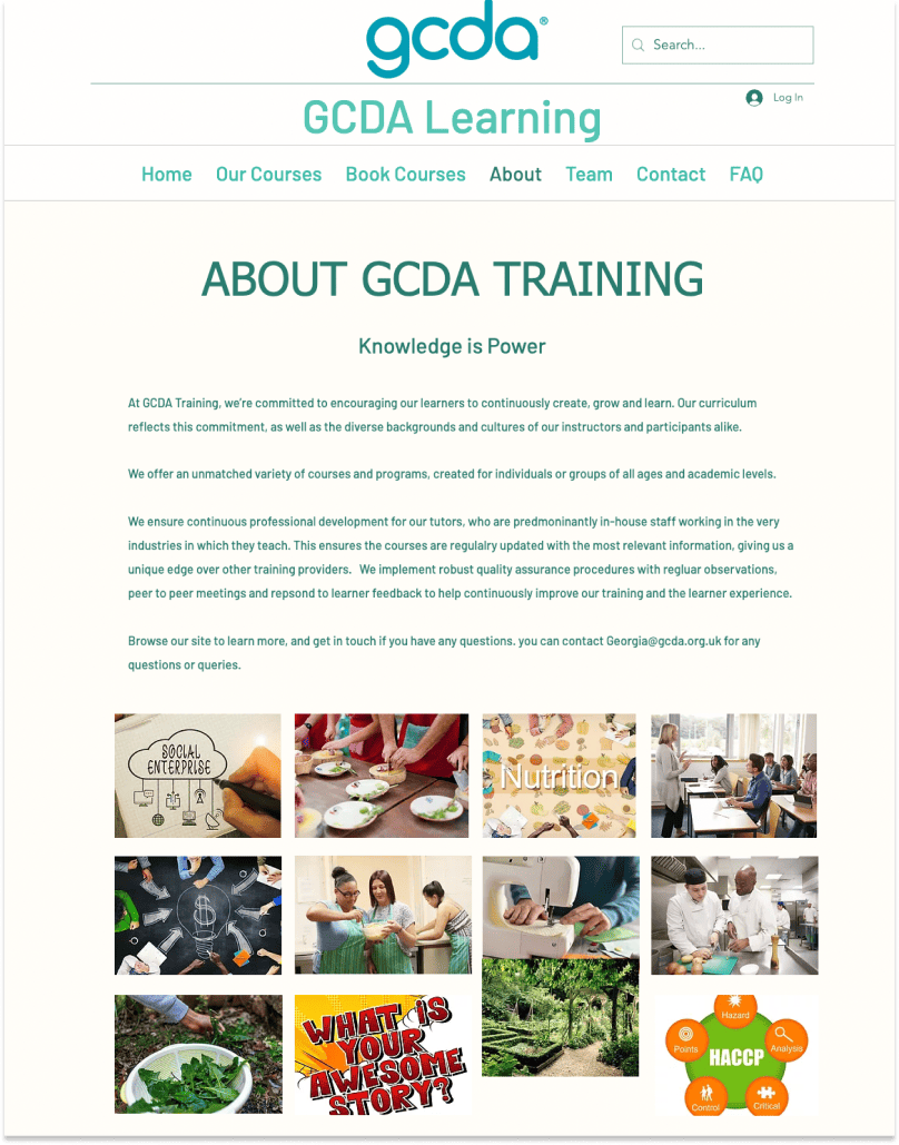 GCDA Learning home page