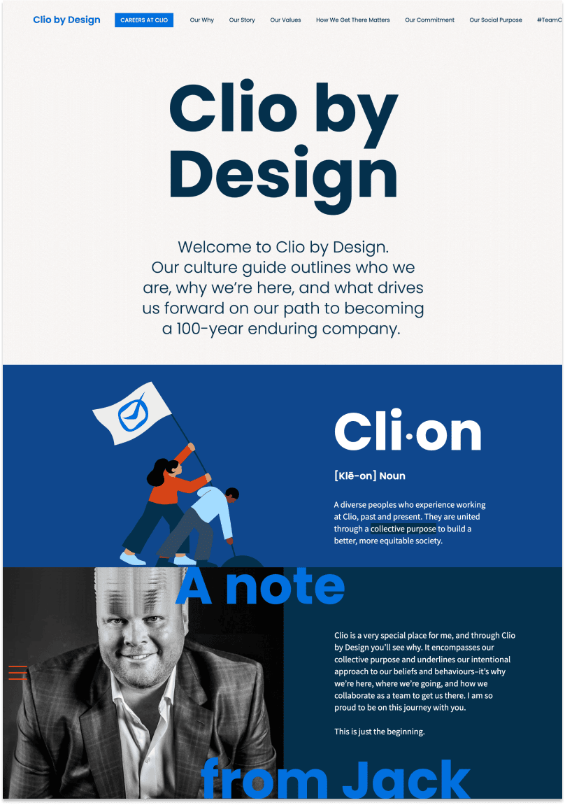 Clio By Design Landing Page