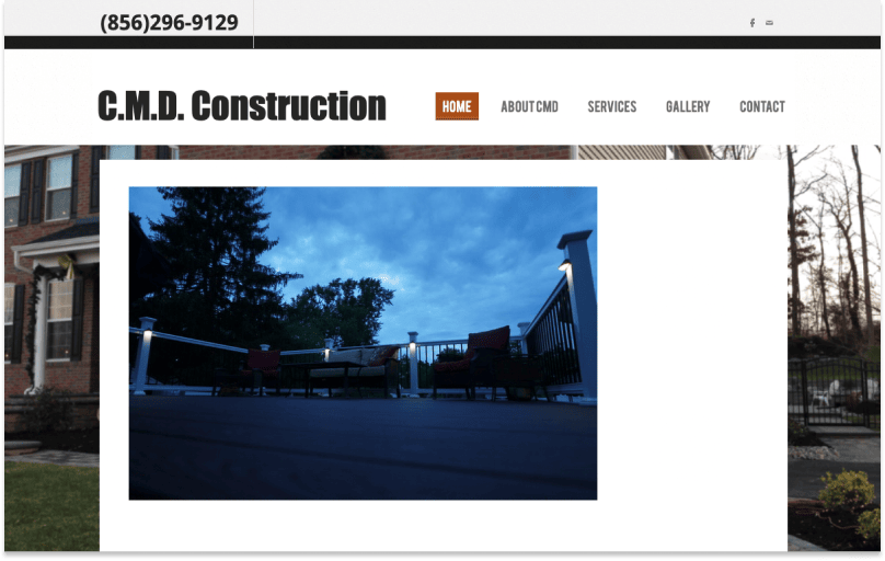 CMD Construction home page
