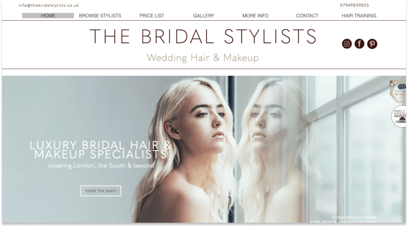 The Bridal Stylists home page