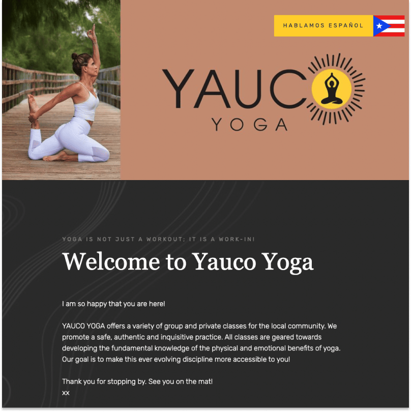 Yauco Yoga home page