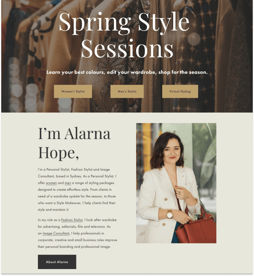 Alarna Hope's website
