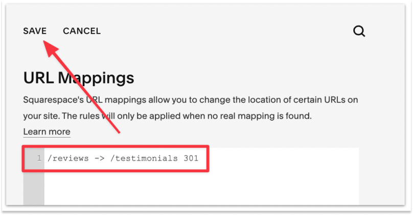 Add URL Mappings and save changes