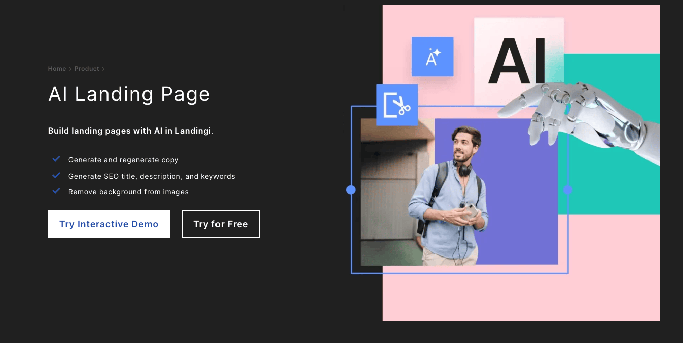 Landingi AI Landing page builder