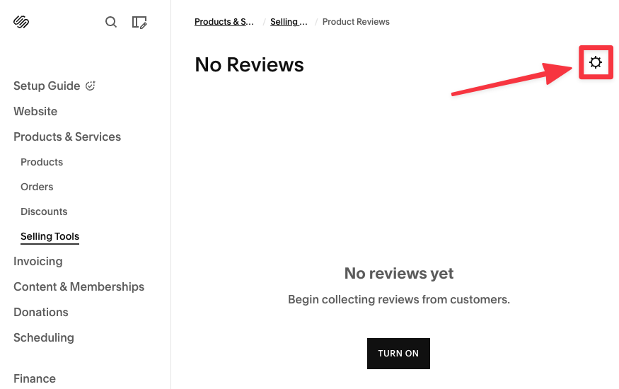 Head to the Products Reviews Settings