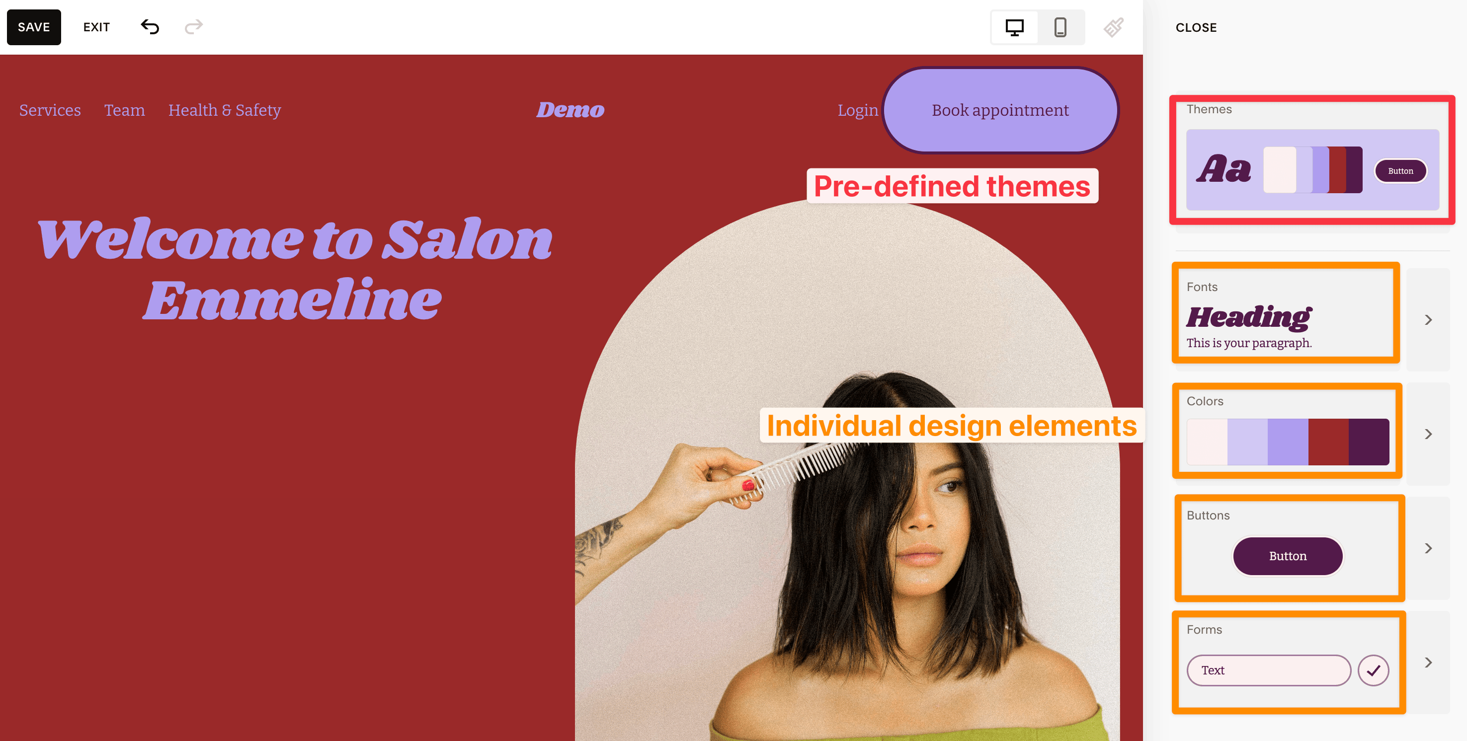 Site style themes