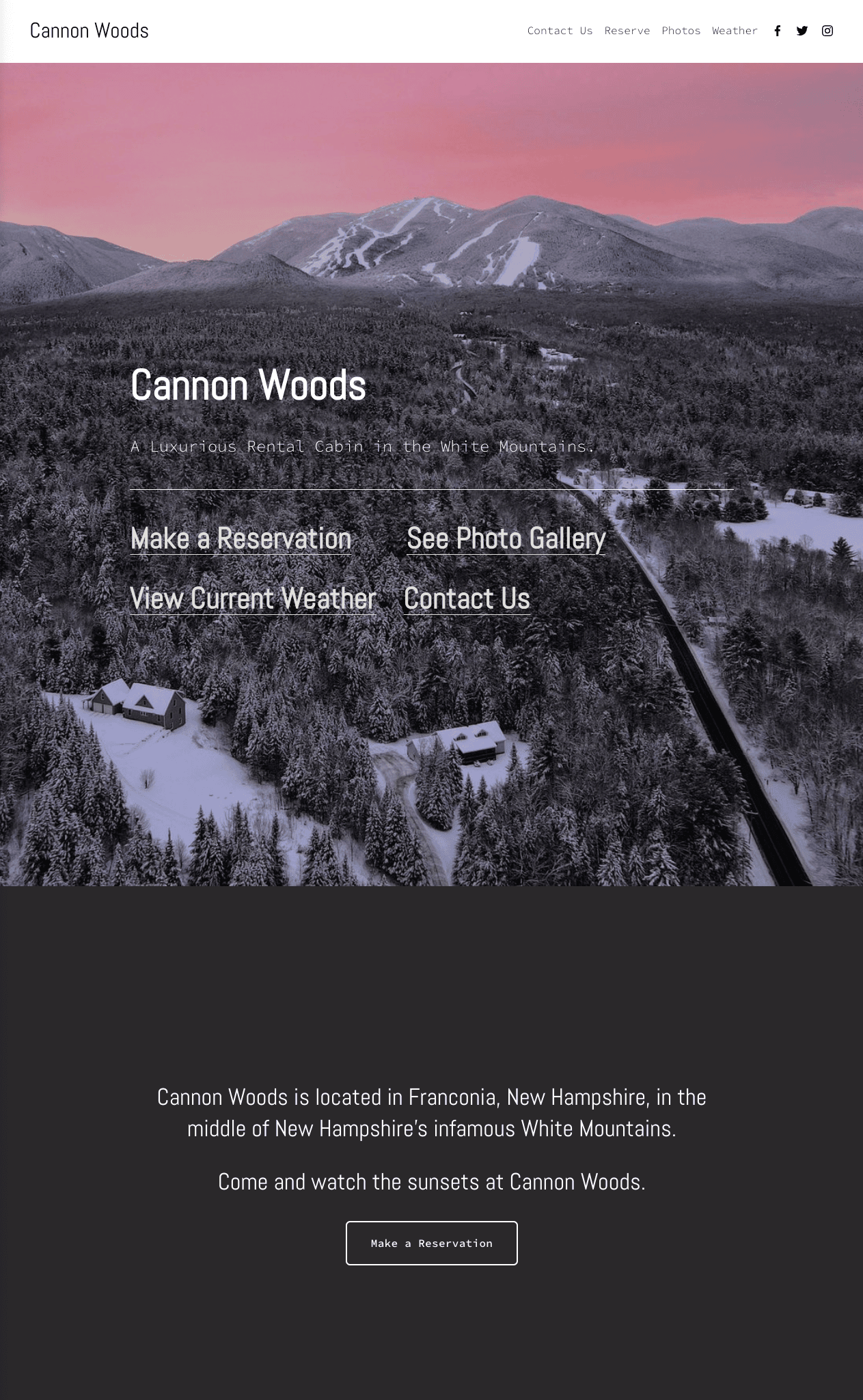 Cannon Woods home page