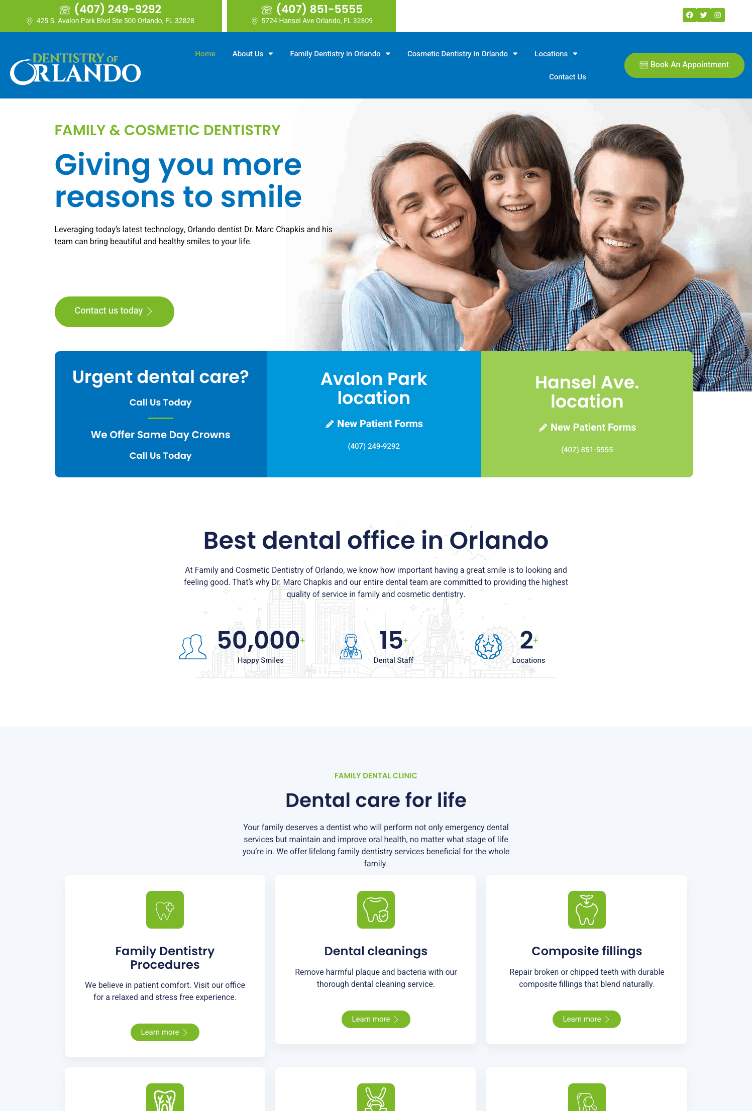 Dentistry of Orlando home page