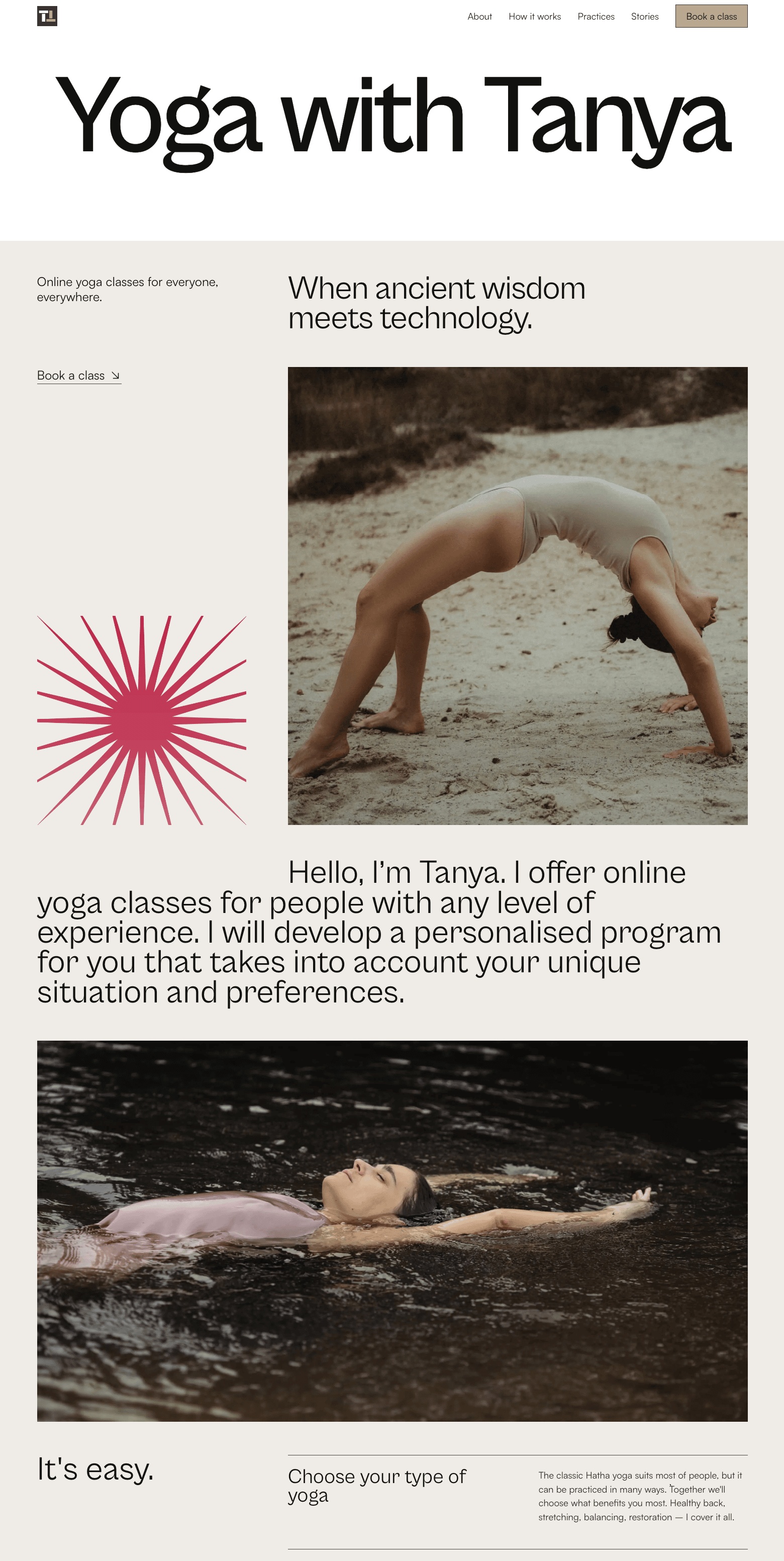 Kam Bola Wellbeing home pageYoga with Tanya home page