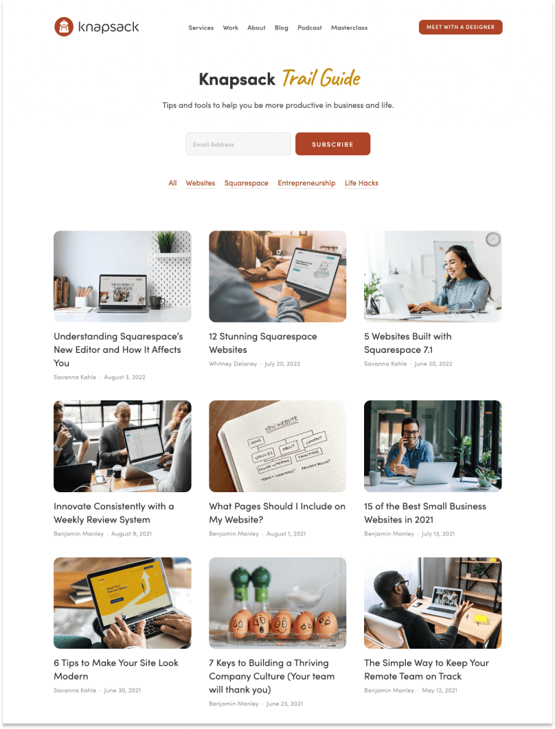 9 Successful Squarespace Blog Examples (>10K Monthly Visits)